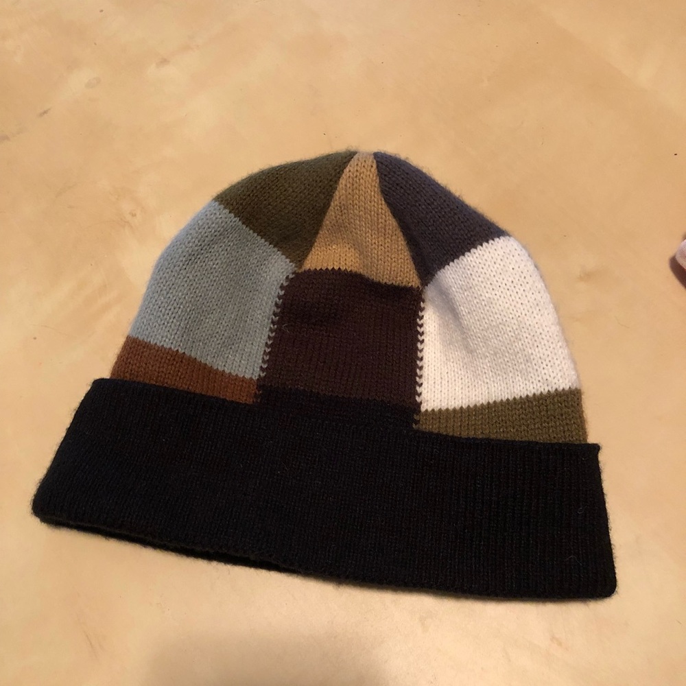 Colorblock snow stocking cap hat